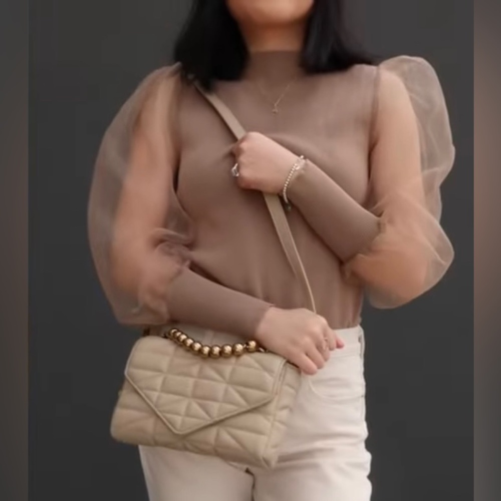 Zara beige quilted crossbody bag - Picture 16 of 16